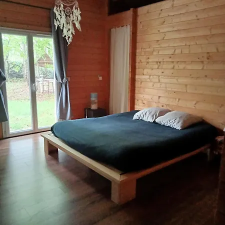 Parentale Dans Maison En Bois Calme - Frigo, Vue Jardin Carcans